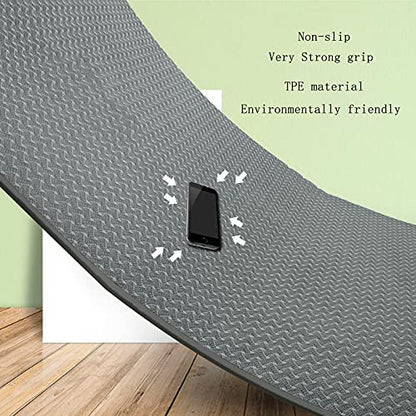 Yoga Mat 1/3" (8mm) Thick Non-Slip, Women Men Fitness & Exercise Mat, 72"Lx24"W Eco-Friendly TPE Workout Mat with Carrying Strap for Yoga, Pilates, Home Gym, Floor Exercises