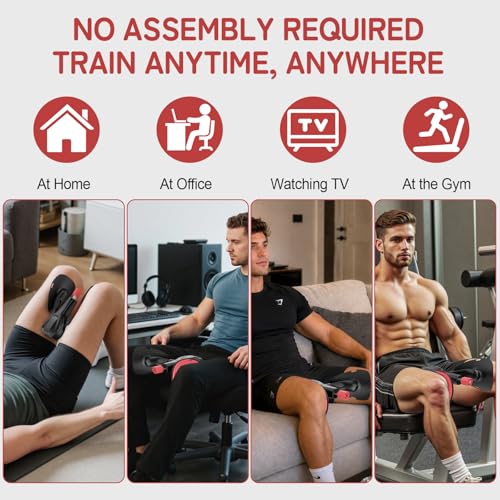 Pelvic Floor Exercise Devices 77 lb Adjustable Kegel Inner Thigh Exerciser and Hip Trainer Workout Equipment for Home Postpartum Recovery Women Men, with Band