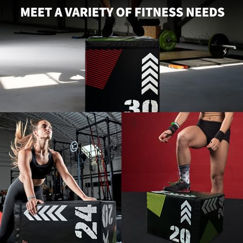 20/24/30 Inch Plyometric Jump Box, Soft Plyo Box Plyo Jumping Exercise Box for Home Gym