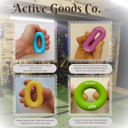 Hand Exerciser - PROFESSIONAL GRADE, Set or Single, Different Sizes. Visit to see more! Bague classique en silicone parfaite pour améliorer la force, la puissance et la vitesse dans les poignets. - size: 12.5 Single Ring - 2.5 in - 40 lb