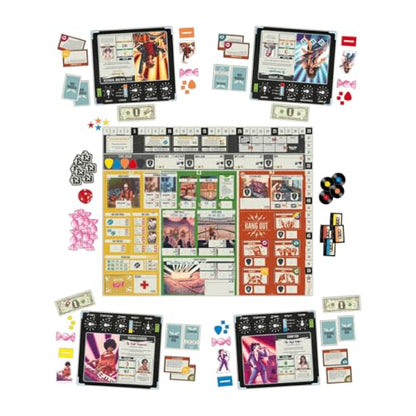 Devir - Rock Hard: 1977 Board Game, Music Industry Strategy Game with Worker Placement, Rock Band Simulation Game for Teens and Adults, Ages 16+, 2–5 Players, 90 Playtime, (English Version)