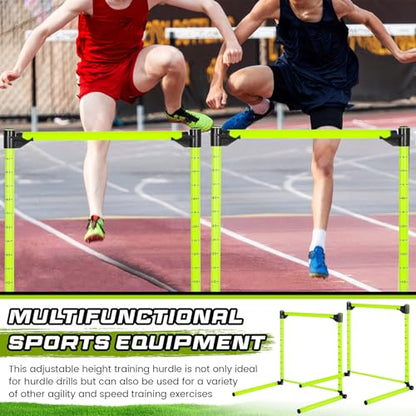 Gemscream 2 Pcs Adjustable Height Training Hurdle 23. 62'' Detachable Hurdles Track and Field Equipment Agility Speed Training Equipment with Scale for Soccer Basketball Obstacle Courses Workout