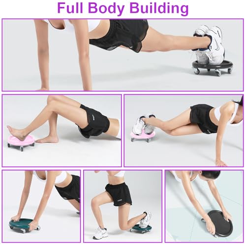 Ab Roller Wheel, Women's Multifunctional Abdominal Wheel Board with Mat, 360° Rotating, for Full Body Fat Burning Tummy Weight Control Gym or at home workout equipment - color: Black