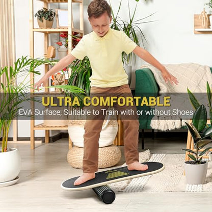 Sportneer Balance Board, 7-Mode Balance Trainer with Roller & Ball - color: Gold