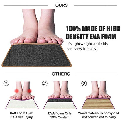 FBSPORT 8ft/9ft/9.5ft Balance Beam Folding Gymnastics Beam Foam Balance Floor Beam Equipment for Kids Adults, Suede Cover Anti Slip Base with Carry Bag for Home School Gym Training