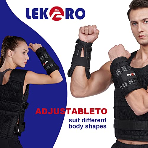 Wrist Ankle Weights with Removable Steel Bars, 1 Pair Adjustable Arm Leg Weights for Men and Women, No Leakage Design, Weighted Wrist Bands for Walking Jogging Yoga Pilates