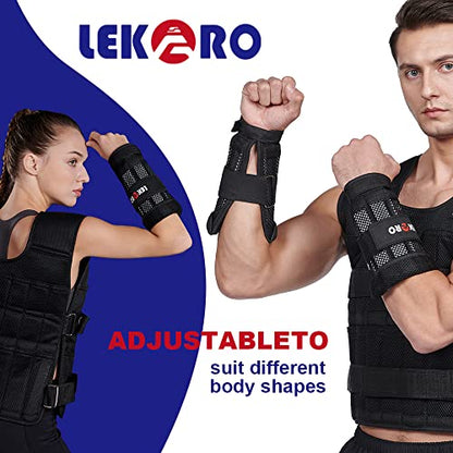Wrist Ankle Weights with Removable Steel Bars, 1 Pair Adjustable Arm Leg Weights for Men and Women, No Leakage Design, Weighted Wrist Bands for Walking Jogging Yoga Pilates