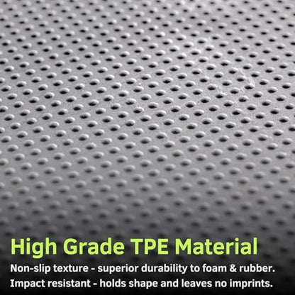 Performance Series Interlocking Floor Tiles - Durable ½ in TPE (Rubber Like, NOT Foam, no Odor) - Gym Flooring for Weights & Heavy Equipment - Gray, 30 SqFt (12 Pack) - Made in USA