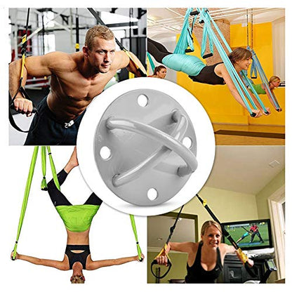 Ceiling Anchor Wall Mount Bracket, Anti Aerial Yoga Flying Hammock with Fittings for Suspension Straps Gymnastic Rings suspension trainer mount