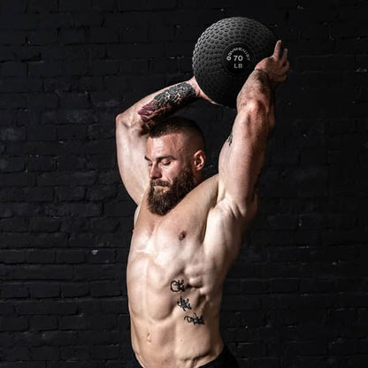 GYMENIST Weighted No Bounce Slam Ball Intensive Workout Training Gym Exercise Weight Balls Equipment - size: 20-LB, style: Black Classic