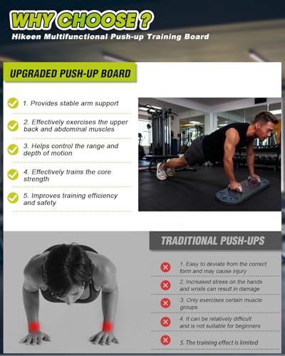 Hikeen Home Workout Equipment to Help Achieve Fitness Goals, 27-in-1 Portable Gym Exercise Equipment with Compact Push-Up Board, Resistance Bands, Ab Roller Wheel, and Pilates Bar, Master Your Workout