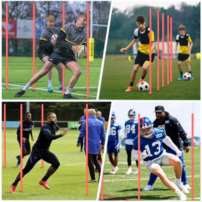 Agility Training Poles Equipment Soccer Training Equipment Includes 6 Agility Poles,Agility Ladder, 10 Soccer Cones,Jump Rope for Speed Training, Soccer Training, Basketball Athletes & Kids