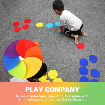 30-Pack Poly Spots & Non-Floor Markers – Flat Sit Spots for Gym Class, Classroom Rugs & Kids’ Agility Training (Durable, Easy to Clean, Ideal for Fitness & School Activities)