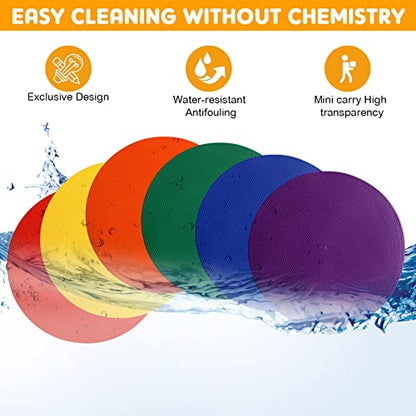 9 Inch Poly Vinyl Spot Markers TPE Floor Spot Dots Non Slip Flat Field Cones Poly Dots Agility Markers for Gym Floor Exercise Dance Speed Agility Training