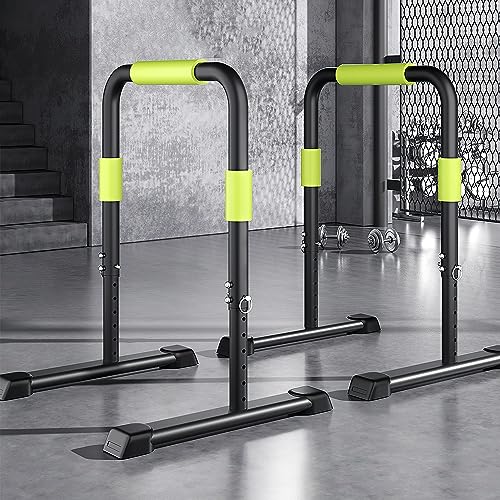 Dip Station Adjustable Dip Stand Heavy Duty Dip Bar, 550LBS Loading Capacity, Parallel Bars for Home And Gym Workout, Calisthenics, Strength Training