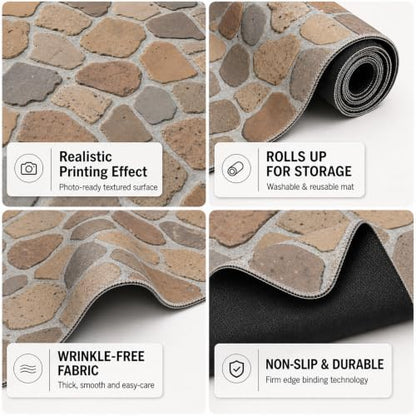 Kate Flagstone Photography Floor Mat, Rubber Studio Backdrop 5x4ft - color: Stone, size: 5x4ft