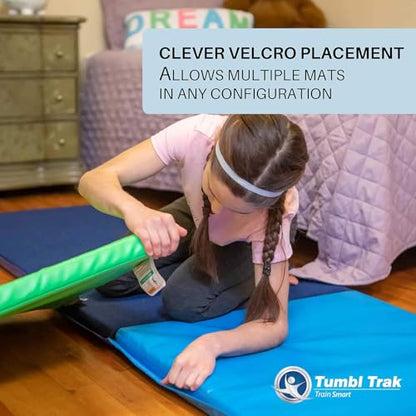 Tumbl Trak Build-A-Mat for Gymnastics, Cheer, Dance, and Fitness - color: Light Green, size: 2Ft x 5Ft x 1-3/8In