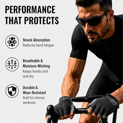 Sports Half-Finger Gloves for Men and Women - Outdoor Cycling, Fitness, Breathable, Driving, Fishing, and Biking Gloves