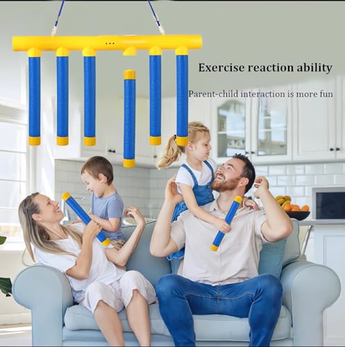 Tendry Reflex Drop Sticks Challenge Game, Hand Eye Coordination Training Toy, Upgrade Remote Control 3 Adjustable Speed
