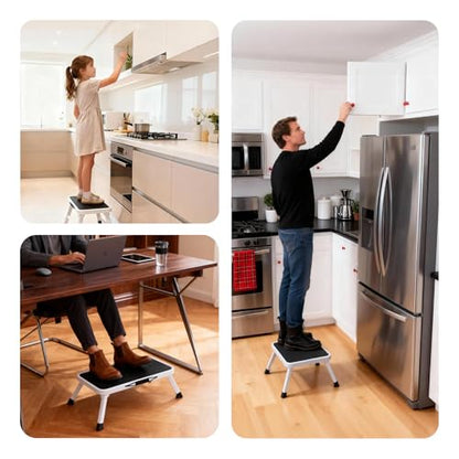 OLIXIS Foldable Step Stool, 330lbs with Non-Slip Platform & Rubber Feet - size: 1 Stool