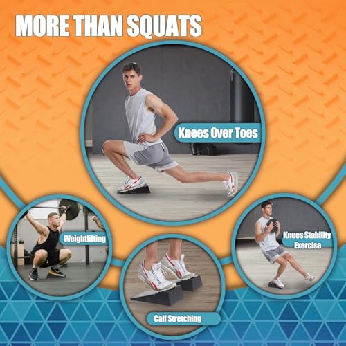 Squat Wedge for Deep Squats Non-Slip: Blocks for Mobility & Leg Training