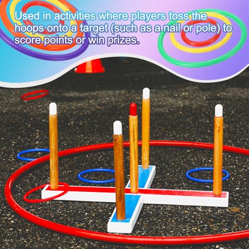 PATIKIL Plastic Ring-Toss Rings for Bottles, Carnival Rings Plastic Hoop for Speed and Agility Practice Outdoor Party Favor