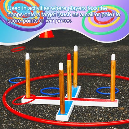 PATIKIL Plastic Ring-Toss Rings for Bottles, Carnival Rings Plastic Hoop for Speed and Agility Practice Outdoor Party Favor