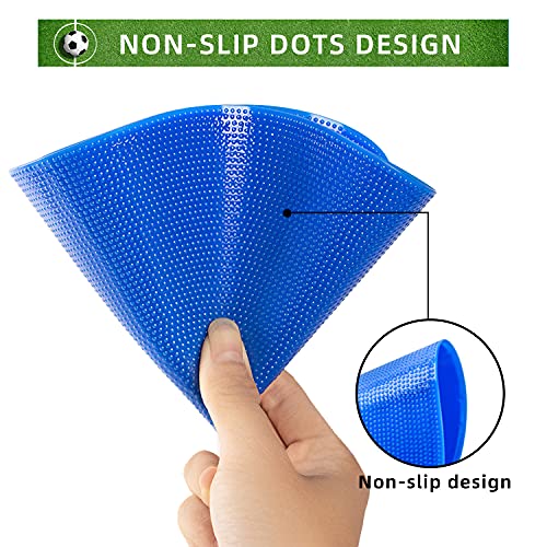 Poly Spot Markers 4inch/9 inch Non-Slip Rubber Agility Markers Flat Field Cones Floor Dots for Football, Soccer, Basketball Training Markers, School Activities, Exercise Drills, Social Distancing
