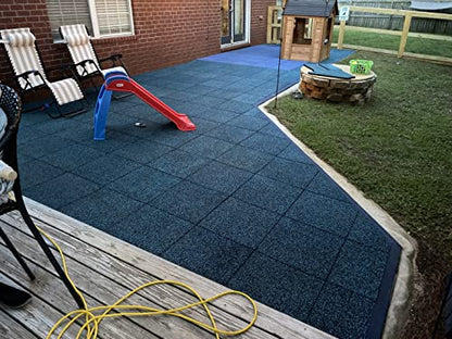 Elevate Rubber Playground Tiles - 1" Thick High Density Interlocking Shock Absorbent Safety Tile for Playgrounds, and Exercise Equipment - 20" X 20" (1 Tile - 2.7 Sq. Ft. - Brown)