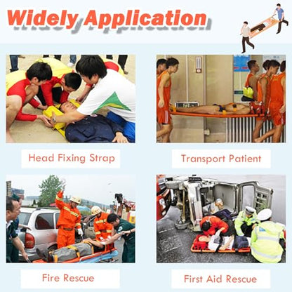 Foldable Spine Board Stretcher with Adjustable Straps for Emergency Rescue Immobilization