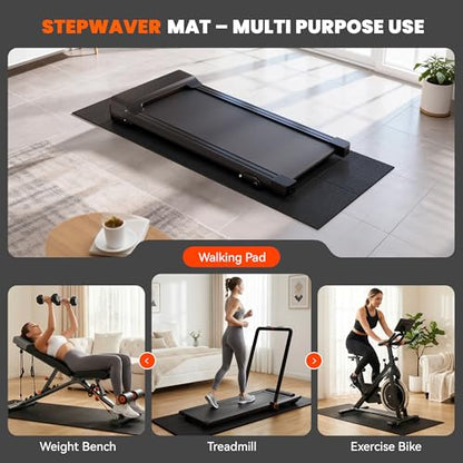 Walking Pad Mat for Carpet, Treamill Mat for Hardwood Floors, High Density, 1/4 Thickness, Folable, Floor Protection for Bike, Elliptical, Treadmill - size: 55"L x 23.6"W x 0.2"Th
