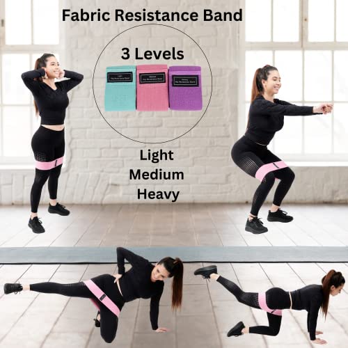 DARCON Resistance Bands Set - Exercise Bands with Non-Slip Design for HIPS & Glutes, 3 Levels Workout Bands for Women and Men