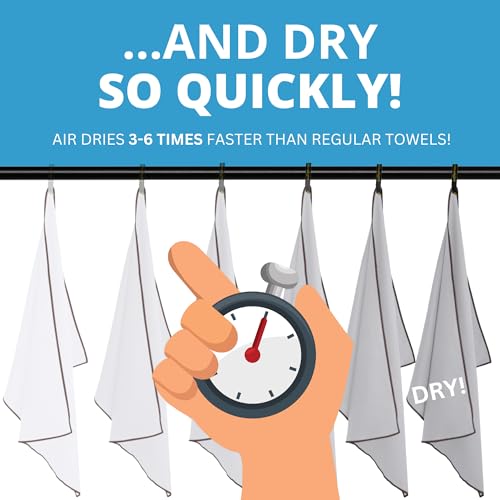 Backpacking Ultralight Quick Dry Microfiber Soft Fast Drying Hand and Face Towel Wash Cloth Camping Yoga Hiking Active Lifestyle (Gray, Medium 16x28) - color: Gray, size: Medium