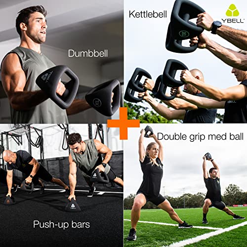 TRX YBell Pro Series 3-in-1 Dumbbell, Kettlebell and Push Up Stand Workout Equipment | Commercial Grade Powder Coated Surface | Perfect for Strength Training & Conditioning Workouts - size: 40 lbs
