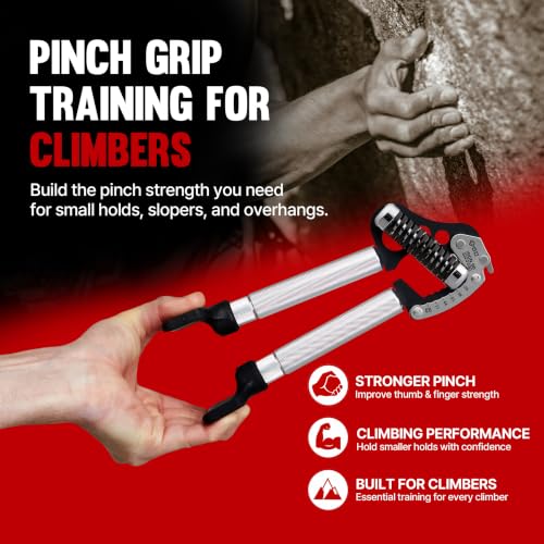 GD IRON GRIP Pinch Grip Set (Rock Climbing Grip Trainer) Grip Strength Trainer Adjustable Hand Grip Strengthener Hand Grip Exerciser Strengthener Wrist Strengtheners for Climbing Finger Training - color: EXT.P 90 (55~198lbs)