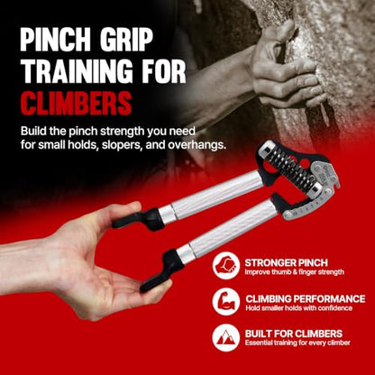GD IRON GRIP Pinch Grip Set (Rock Climbing Grip Trainer) Grip Strength Trainer Adjustable Hand Grip Strengthener Hand Grip Exerciser Strengthener Wrist Strengtheners for Climbing Finger Training - color: EXT.P 90 (55~198lbs)