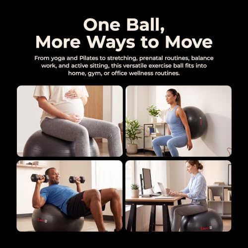 Sunny Health & Fitness Premium Anti-Burst Exercise & Stability Ball - size: 17.7" (45cm)