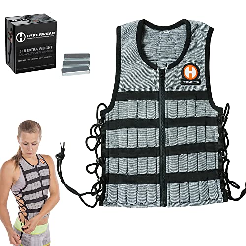 Hyperwear Hyper Vest PRO Adjustable Weighted Vest for Men and Women — Running, Walking, HIIT, Bone Density & Osteoporosis Exercise — No-Bounce Steel Micro-Weights, Slim Fit, Up to 40 lbs
