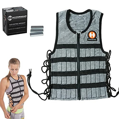Hyperwear Hyper Vest PRO Adjustable Weighted Vest for Men and Women — Running, Walking, HIIT, Bone Density & Osteoporosis Exercise — No-Bounce Steel Micro-Weights, Slim Fit, Up to 40 lbs