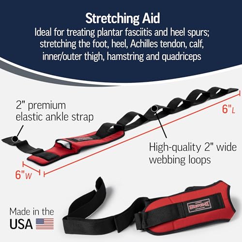 OPTP The Original Stretch-EZ, Top Choice Plantar Fasciitis Stretcher, Hamstring Stretch Strap and Achilles Tendon Stretcher, Stretching Strap for Physical Therapy. Made in the USA