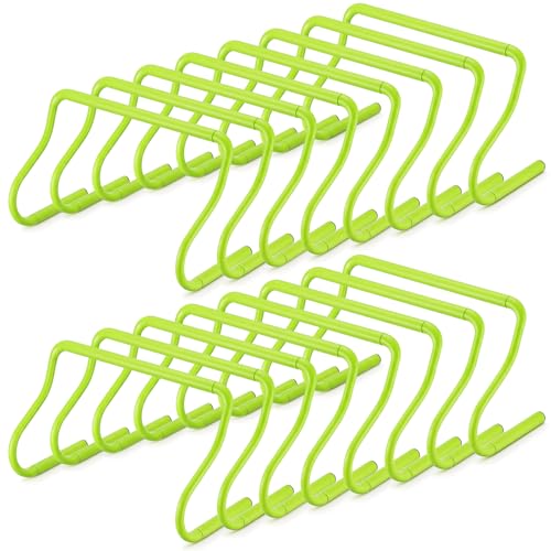 Seenelling 16 Pcs 12" Speed Agility Training Hurdles Large Size Detachable Agility Hurdles Hurdles Training Equipment Set for Athletes Soccer Basketball - color: Green