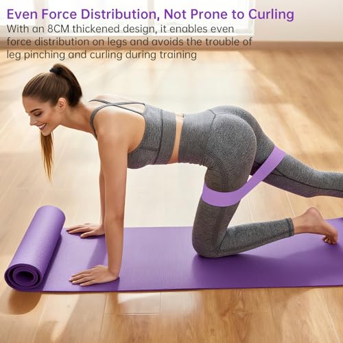 Fabric Resistance Bands for Women - 3 Levels Booty & Leg Workout Bands for Glutes, Thigh Squats Pilates Yoga, Non Slip Exercise Band,Portable Home Gym Set with Bag