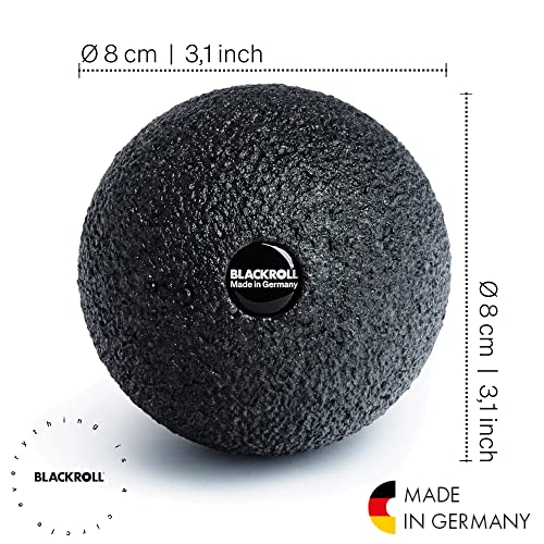 Blackroll - Trigger Point Ball 08, for Exercise and Muscle Recovery, Deep Tissue Massager for Myofascial Release in The Shoulders, Neck, and Back, 8cm (3.1"), Black