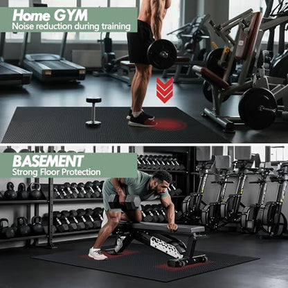 20 Sq Ft Gym Floor Mats (20 Tiles) – High-Density EVA Interlocking Foam Floor Tiles – Puzzle Exercise Mat for Home Gym, Workout Equipment, Weightlifting, Kids Play Area