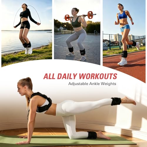 Beatboost Ankle Weights Adjustable 10lb for Women Men