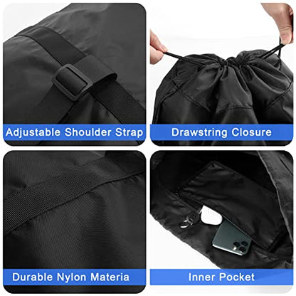 Xxerciz Carrier Bag for Foldable Mini Trampoline, Outdoor Travel Storage Bag with Shoulder Strap with Drawstring for Gym Sports Home Storage