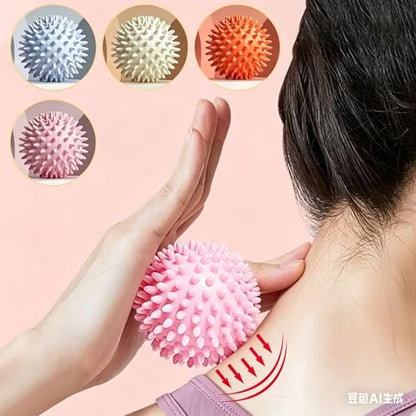 Spiky Massage Ball for Deep Tissue & Trigger Point Therapy, Foot Pain Relief for Plantar Fasciitis, Muscle Recovery Tool for Back, Legs & Shoulders – Pink Massage Ball (Single Pack)