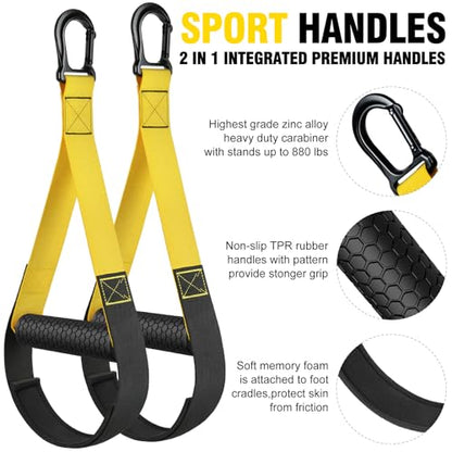 Home Resistance Training Kit, Bodyweight Resistance Bands with Handles, Door Anchor, Resistance Trainer Fitness Straps for Full-Body Workout, Heavy Duty Exercise Bands for Home Gym Workout Equipment