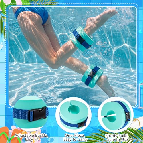 Water Aerobics Set Aquatic Exercise Set Include Water Foam Dumbbell Swim Aquatic Cuffs Ankle Arm Swimming Glove Pool Resistance Weights Pool Fitness Equipment for Training - color: Mint Green