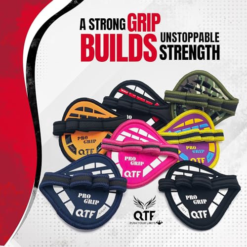 QTF Gym Grips Pads - Neoprene Gloves Gym Palm Protector Weight Lifting Grips Replacement of Workout Gloves Men and Women - Lifting Grip Pads for Weightlifting, Calisthenics.